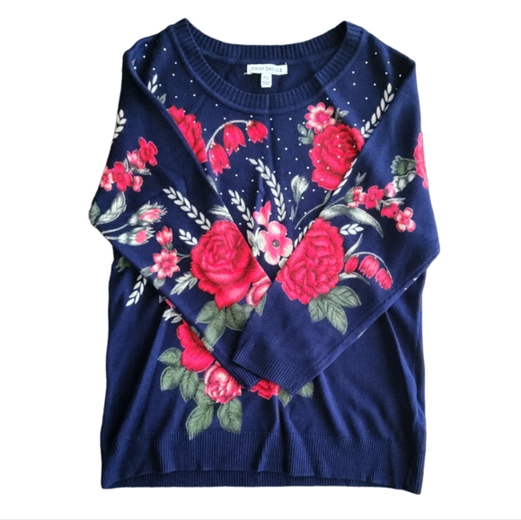 Emily Daniel's Rose and Rhinestone sweater - Picture 2 of 15